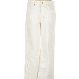 H&M Cream Wide-Leg &denim Jeans